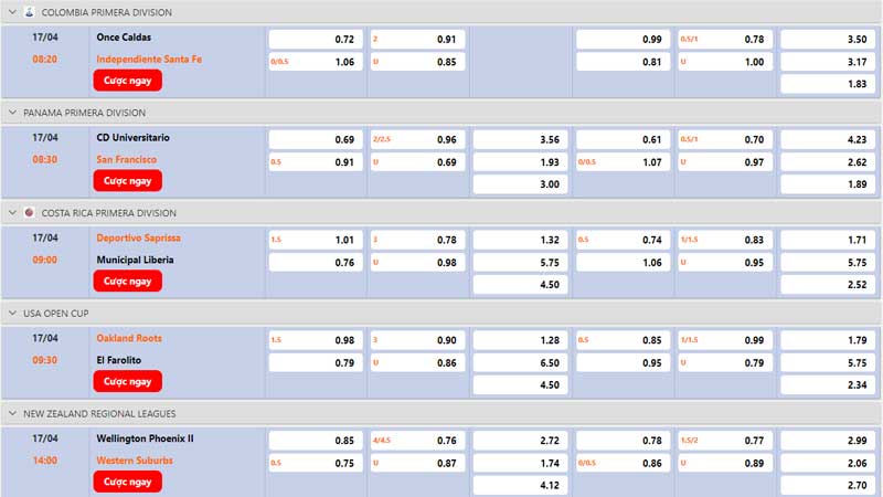 Bảng kèo masirfun.com